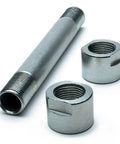 Top Shelf Threaded Axle Sleeve Kit For Pro Rigs Heavy Duty Front Caster Wheels metal nuts and threaded sleeve for mowing application.