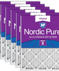 Pleated MERV 8 Air Filter 20x30x1 Nominal Size With Actual 19.75x29.75x0.75 For Home HVAC Setup, Dust Busting, 6 Pack