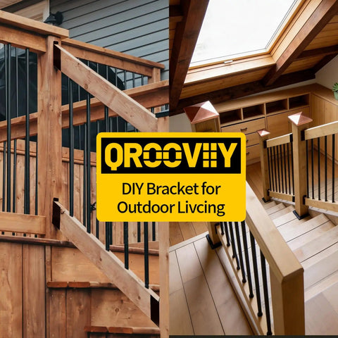 30 Degree Stair Railing Bracket Connectors U Shaped Concealed Mounts For 2 By 4 Lumber DIY Friendly Deck Handrail Brackets For Wood Fences Pergolas Log Cabins Black 4 Pair