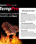 Digital Meat Thermometer For Grilling And Cooking With Backlit Display And Kitchen Timer Pro Grade Grill Thermometer 572 F and ThermoPro branding