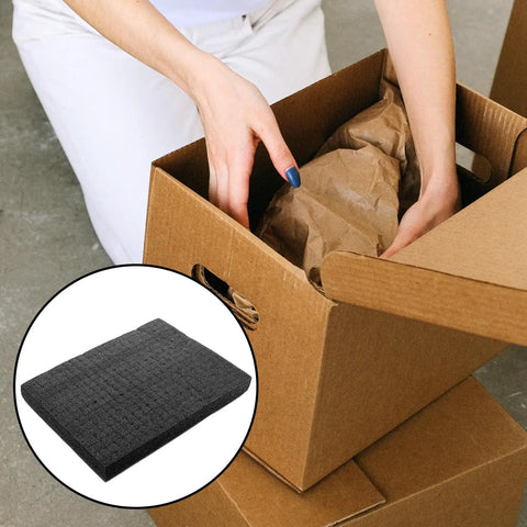 Custom Cut Black Packing Foam Insert Pad Rock Solid Cushion Block Super Useful For Shipping Moving Gear Around Without A Hitc Heavy Duty Protection in use.