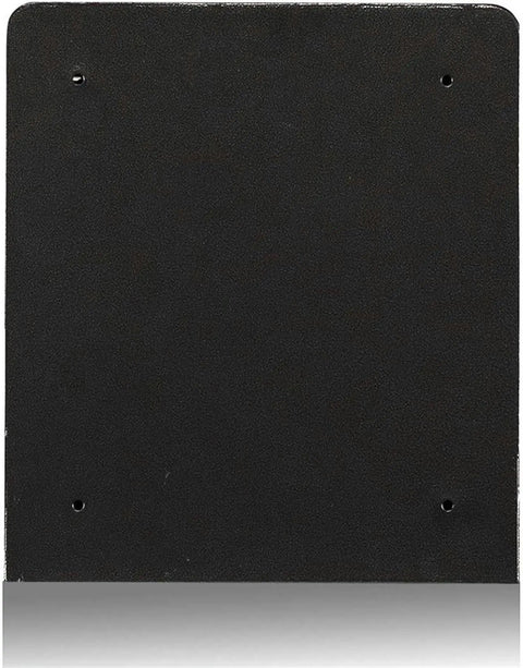 Back view of the Electronic Lock Safe For Documents And Valuables Heavy Duty Strong Box with wall mount holes, black exterior finish.