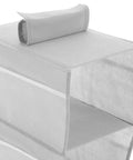 Layered Hanging Storage Bag Slick Nonwoven Closet Organizer With Roomy Pockets showing a gray nonwoven design for easy access.