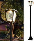Outdoor Lamp Post Light 68 Inch Tall Waterproof Solar Powered 100 Lumen Pathway Garden Lawn Patio Porch Backyard