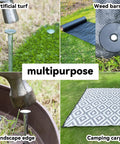 Six Inch Spiral Landscape Stakes 100 Pack With Gasket Heavy Duty Galvanized Metal Garden Stakes securing mat, turf, fabric.