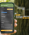 Smartphone displaying plans for Edge 2 Cellular Trail Camera With Nationwide 4G LTE Auto Connect.
