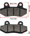 Rear Disc Brake Pads 4 Pcs Fit B200R B200C B200RSV B200 Mini Bike Gy6 Scooters 49cc 50cc 125cc 150cc with dimensions