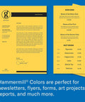 Goldenrod Colored Printer Paper 20Lb 8.5 By 11 Ream Of 500 Sheets Made In The USA Pastel Paper for office, school use displayed