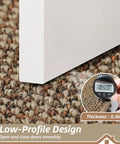 Tough As Nails Dirt Trapper Door Mat For Entryway Non Slip Washable Rug with low-profile design for smooth door operation.