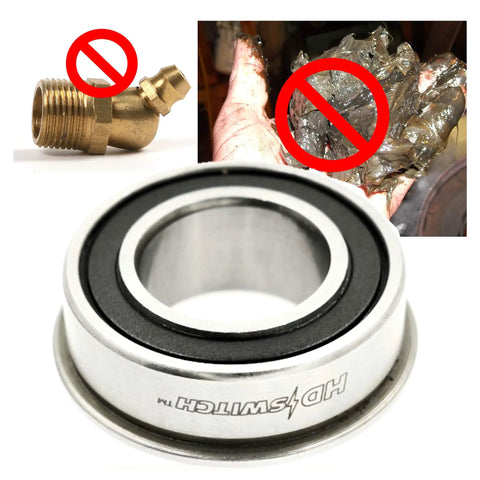 Premium Four Pack Front Wheel Bearings Slathered In Heat Resistant Synthetic Grease For Lawn Tractors And Zeros, detailed close-up of a bearing.