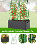 Adjustable A Shape Garden Trellis With Grow Bags For Climbing Vegetables And Flowers Metal Plant Support With Garden Netting