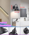 Battery Operated Wall Sconces Two Pack With Remote, Wireless Indoor Wall Mount Lamps for Bedroom and Bathroom Vanity, Black Finish