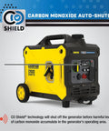 3500 Watt Portable Inverter Generator With Quiet Technology And CO Shield For Quiet RV Camping And Tailgating