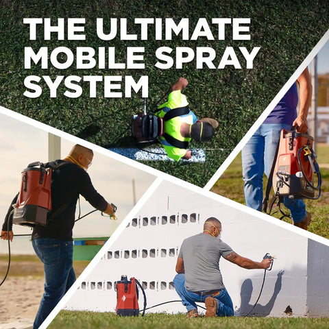 Tough As Nails 18V Cordless Airless Paint Sprayer With Advanced HEA Tech for smooth finishes in various settings.