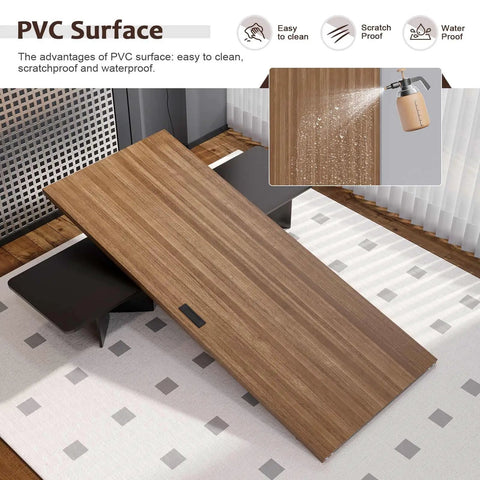 Premium 36X86 Inch Concealed Sliding Barn Door With Sleek Soft Close Hardware And Invisible Track Kit showing PVC surface that's easy to clean.