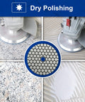 Four Inch Dry Diamond Polishing Pads Grit 100 for Granite Marble Stone Flexible Sanding Pads grinding surfaces