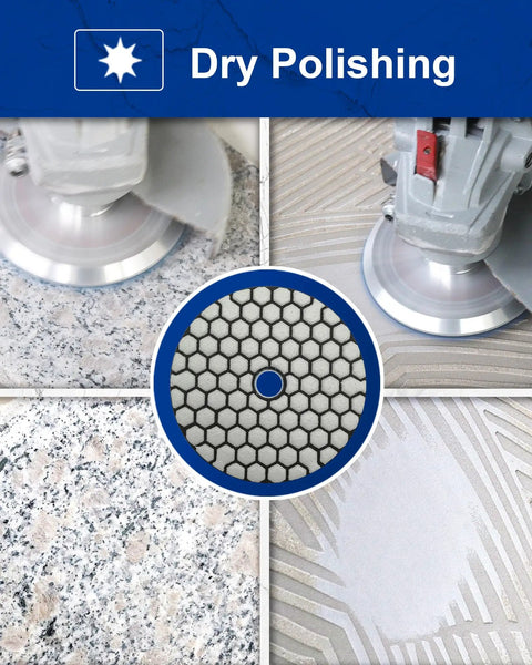 Four Inch Dry Diamond Polishing Pads Grit 100 for Granite Marble Stone Flexible Sanding Pads grinding surfaces