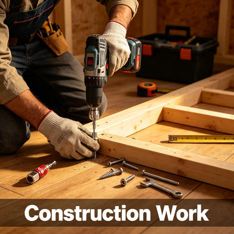 Two Sets Of Adjustable Socket Wrenches Featuring Killer Auto Grip Tech That Nips Round Fasteners Snug Swivels 10 To 19 Mm in use during construction work.