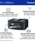 Wireless Color Inkjet All In One Printer With Auto Duplex And 1.8 Inch Color Display Ideal For Home Office Easy Copy Scan Print Uses LC501 Inks Includes Refresh Subscription Trial Great Value For Home Offices And Small Teams With Easy Setup And Low Cost.