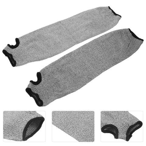 Grab These Lightweight Cut Resistant Forearm Sleeves For Men Durable Pe Anti Cut Arm Guards With Snug Elastic Fit That Holds Firm For Welding Gardening Or Shop Days - grey sleeves shown.
