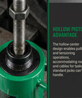 Hollow piston design of Heavy Duty 30 Ton Hollow Hydraulic Cylinder Jack With 2 Inch Stroke Hydraulic Ram for precise pulling.