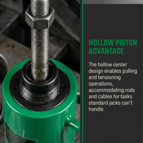 Hollow piston design of Heavy Duty 30 Ton Hollow Hydraulic Cylinder Jack With 2 Inch Stroke Hydraulic Ram for precise pulling.
