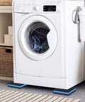 Dang Sturdy Heavy Duty Rubber Anti Vibration Pads 6X6X7/8 Inch Featuring An Eva Core under a washing machine.