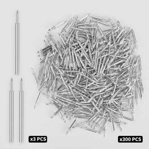 Pro Grade Double Head Skirting Nails Paired With Concealing Sleeve Inserts For Seamless Baseboard Trim quick hold shown in pack.