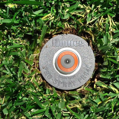 MP Rotator Nozzle MP800SR Female Thread Adjustable Arc 90 To 210 Degrees sprinkler head installed in grass