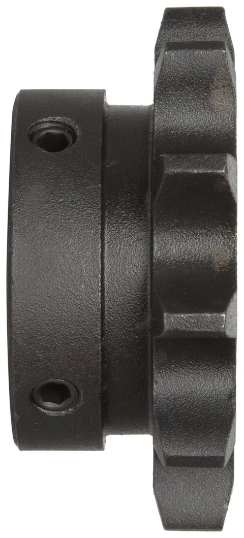 Rock Solid Single Strand Roller Chain Sprocket Type B Bore To Size Hub Eighty Teeth Three Quarter Inch Pitch for ANSI Sixty Drive Chain side view.