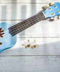 Vintage Carving Ukulele Tuning Pegs And Classical Guitar Machine Heads Replacement Parts, blue ukulele headstock with brass tuners