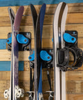 Heavy Duty Ski And Snowboard Wall Rack Badass Garage Stash No Sweat Storage Totes Secure For Any Board Or Ski Hella Reliable 3 Pack Winter Gear Holder with gravity locks.