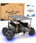 FlexiRover Raspberry Pi Mecanum Robot Kit with encoder motors and mecanum wheels for advanced robotics projects