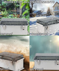 Heavy Duty Outdoor Waterproof Electrical Box With Clear Hinged Lid IP55 Tough As Nails Junction Cover For Power Strips Extension Cords And Outlet Protectors Dead Easy Weather Shield 8.9 X 4.9 X 4.3 Inch displayed in various weather conditions.