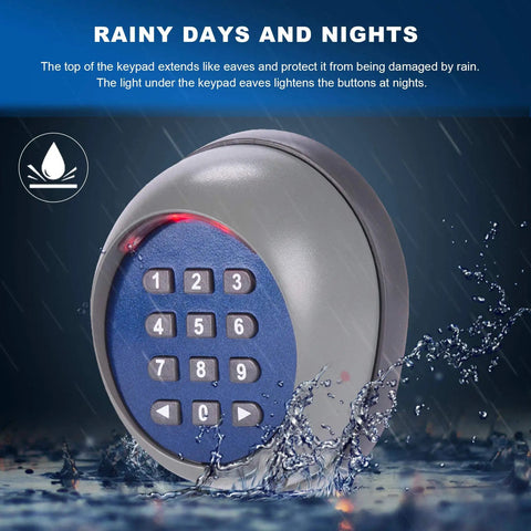 Wireless Gate Keypad With Keyless Entry For Sliding Gate Opener Motor Remote Operator Panel And High Security Dual Channel Transmitter Easy Install Weather Resistant Access Control For Homes And Businesses