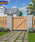 Tough As Nails Gravity Self Locking Fence Gate Latch Heavy Duty Silver Stainless Privacy Hardware Real Deal For Yard Wooden Vinyl Metal Gates Weather Tight Premium Build on a wooden fence gate.