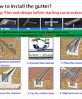 Installation guide for Heavy Duty 304 Stainless Steel Trench Drain Kit With Grid Grate And Coupling for outdoor use.