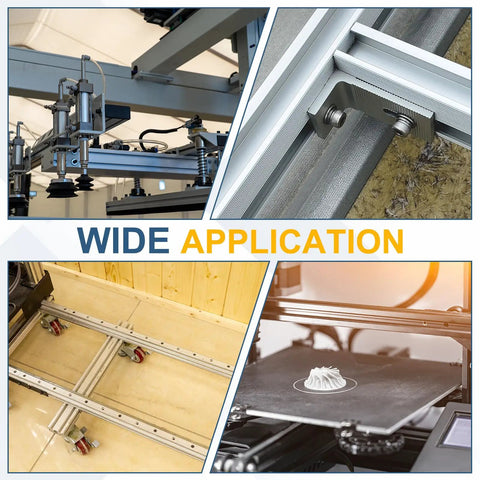 Wide application of Top Shelf 2 Pack 1020 Aluminum Extrusion Profile 29.53 Inch showing CNC and 3D printer setups.
