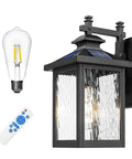 Stunning Solar Powered Wall Lights Wall Mount Outdoor Fixtures with remote, aluminum and glass materials for garden use.