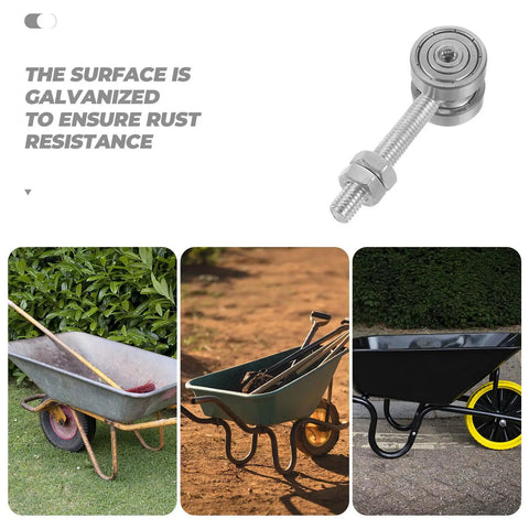 Heavy Duty Double Ball Bearing Sliding Door Rollers With Bulletproof Steel Trolley And Smooth Glide For Patio Doors And Window Replacement Hardware Holding Fifty Kilo Loads, showcasing rust-resistant galvanized surface.