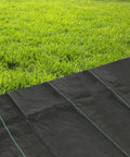 Heavy Duty Weed Barrier Landscape Fabric 3ft x 10ft Ground Cover For Outdoor Gardens And Flower Beds Weed Block Mat For Courtyards And Beds Easy Cutline Guide Simple Install Pack Of 1 on grass