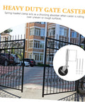 Rock Solid Spring Loaded Gate Wheel Heavy Duty 75kg Black Steel Caster for smooth operation on uneven surfaces.