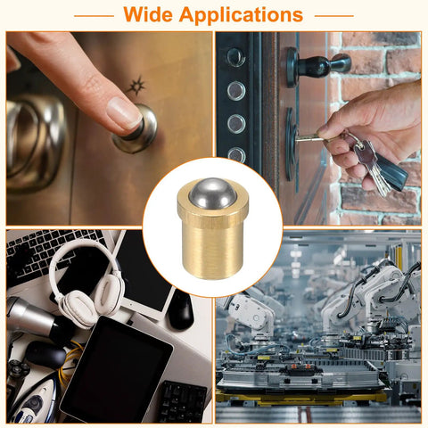 Top Shelf 304 Stainless Steel Ball Plunger With Copper Spring Loaded Latch Heavy Duty Push Fit Catch For Cabinetry And Mechanisms in use with various applications