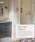 Contemporary bathroom with Meena Chrome One-Handle Bathroom Sink Faucet with single hole mount and deckplate on vanity.