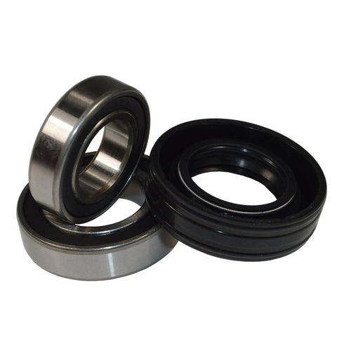 High Performance Bearing And Seal Kit For Maytag Washer Tub Repair includes two steel bearings and one rubber seal.