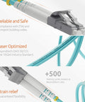 Plug And Play UPC LC To LC Multimode Fiber Patch Cable 3 Meter OM3 Duplex with laser optimized LC connectors.