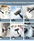 Multi-Purpose Handheld Steam Mop And Tough Stain Remover With Twelve Snap Swap Tool Tips For Blistering Heat Output.