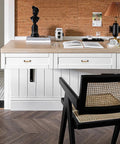 Built Tough Heavy Duty Antique Brass Cabinet Pulls 3 Inch Drawer Handles 10 Pack For Kitchen on white drawers.