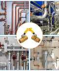 Heavy Duty Full Port Brass Ball Valve 3/4 Inch Threaded Pipe Fitting For Water Air Oil And Gas Built Tough As Nails Corrosion Resistant Workhorse For No Fuss Operation Single Pack in a plumbing setup.