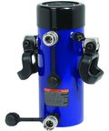 Beefy 55 Ton Double Acting Hydraulic Cylinder, 13 Inch Stroke, High Flow Three Eighths NPTF Couplers, Heavy Duty Steel Construction